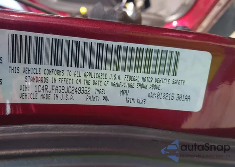 2018 Jeep Grand Cherokee Altitude 4X4 from USA, damaged, VIN 1C4RJFAG9JC249352